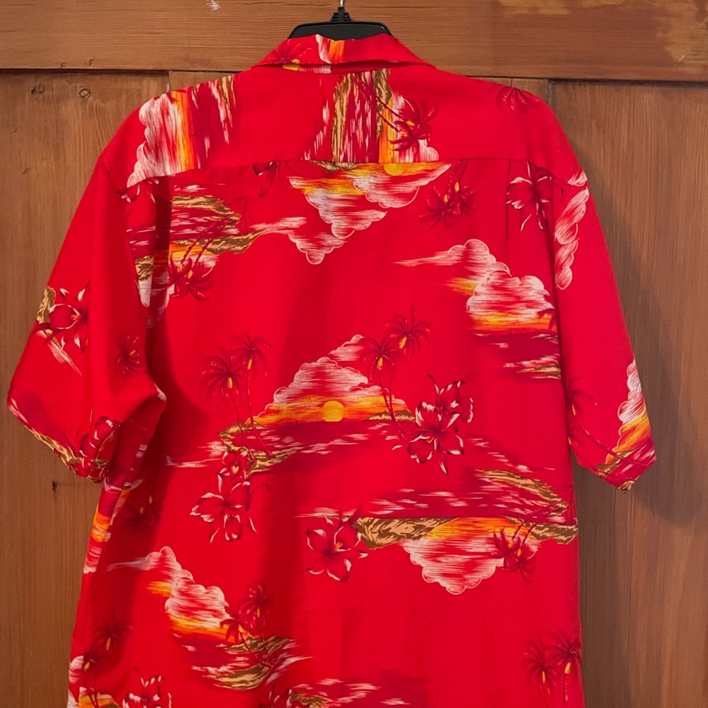 Vintage Calabash Cuzzins Red Yellow Orange Hawaii Shirt Size XL - Picture 4 of 6